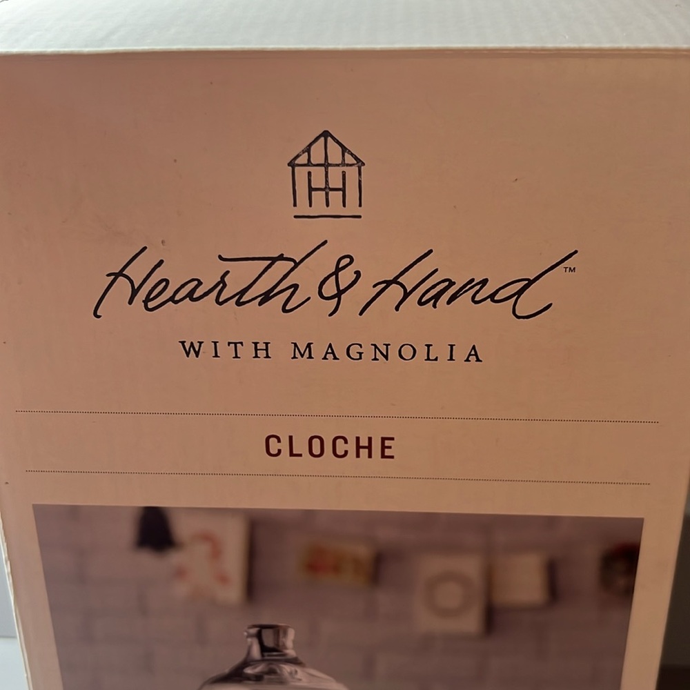 Magnolia Hearth & Hand Cloche, Approximately 9.5” Tall, New in Box - Picture 6 of 8